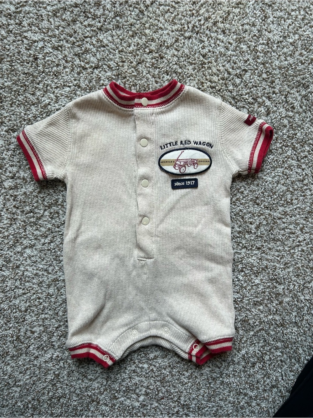Vintage Radio Flyer Baby One-Piece Romper